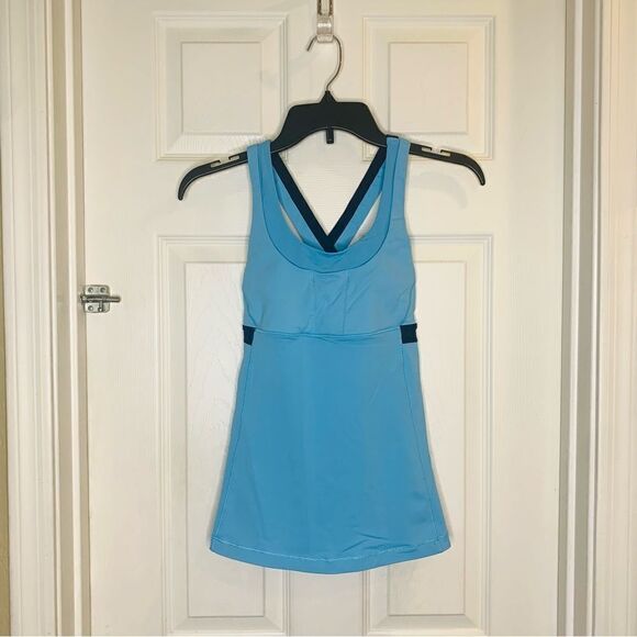 Lululemon Run: Stuff Your Bra Tank II Size 2 Color Blue Moon Inkwell - Picture 5 of 8
